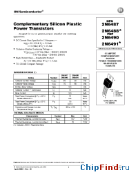 Datasheet 2N6488 manufacturer ON Semiconductor